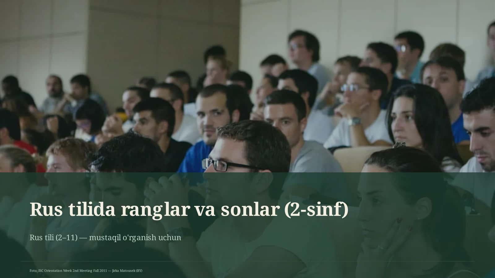 Rus tilida ranglar va sonlar (2-sinf)