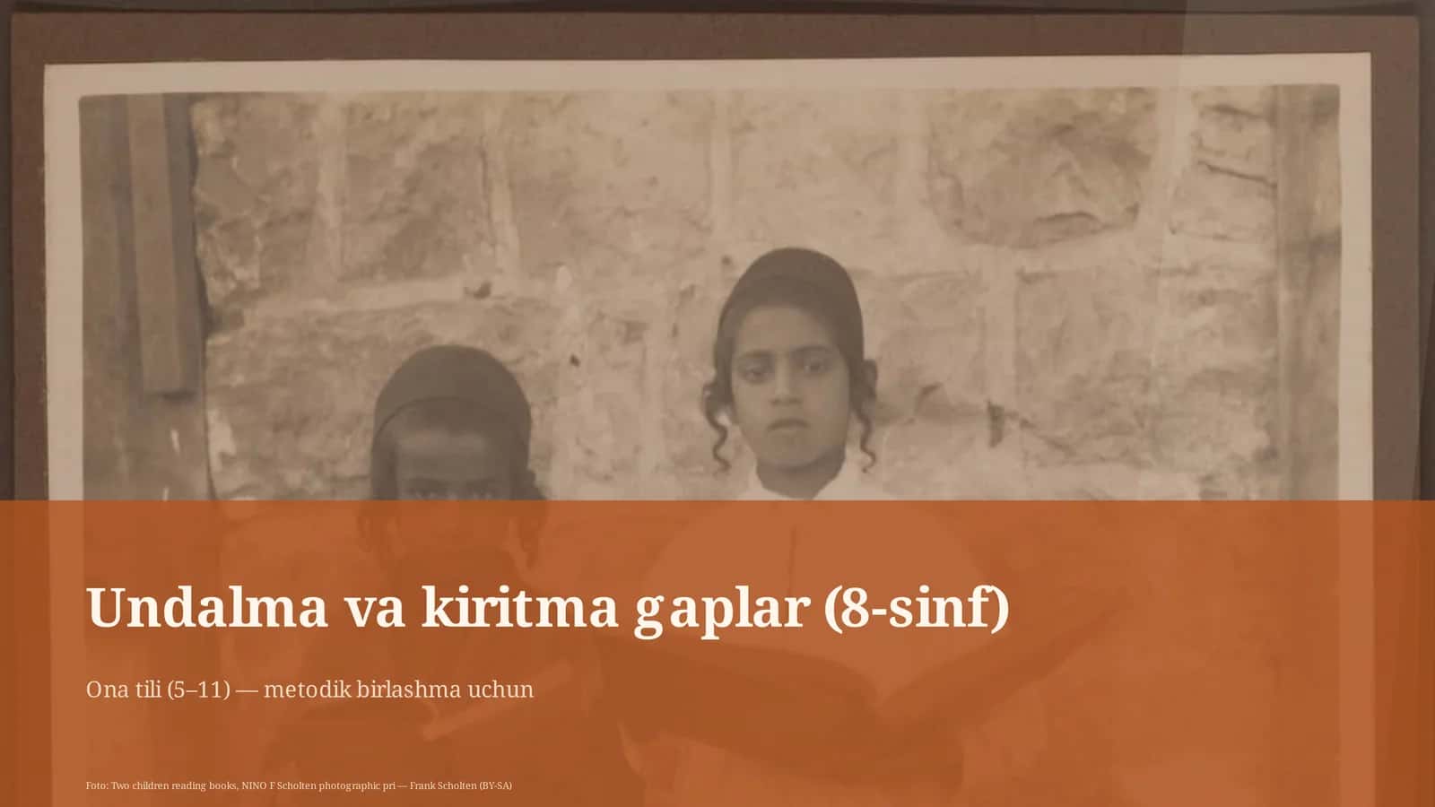 Ona tili (5–11) — metodik birlashma uchun