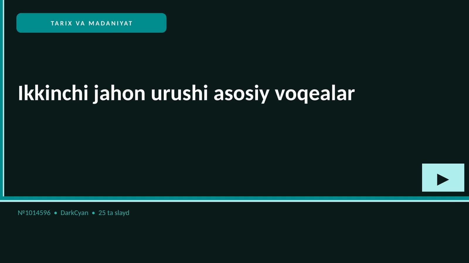 Ikkinchi jahon urushi asosiy voqealar