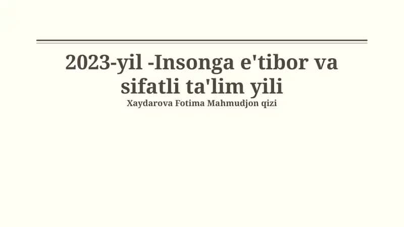 Diqqat Markazida Inson