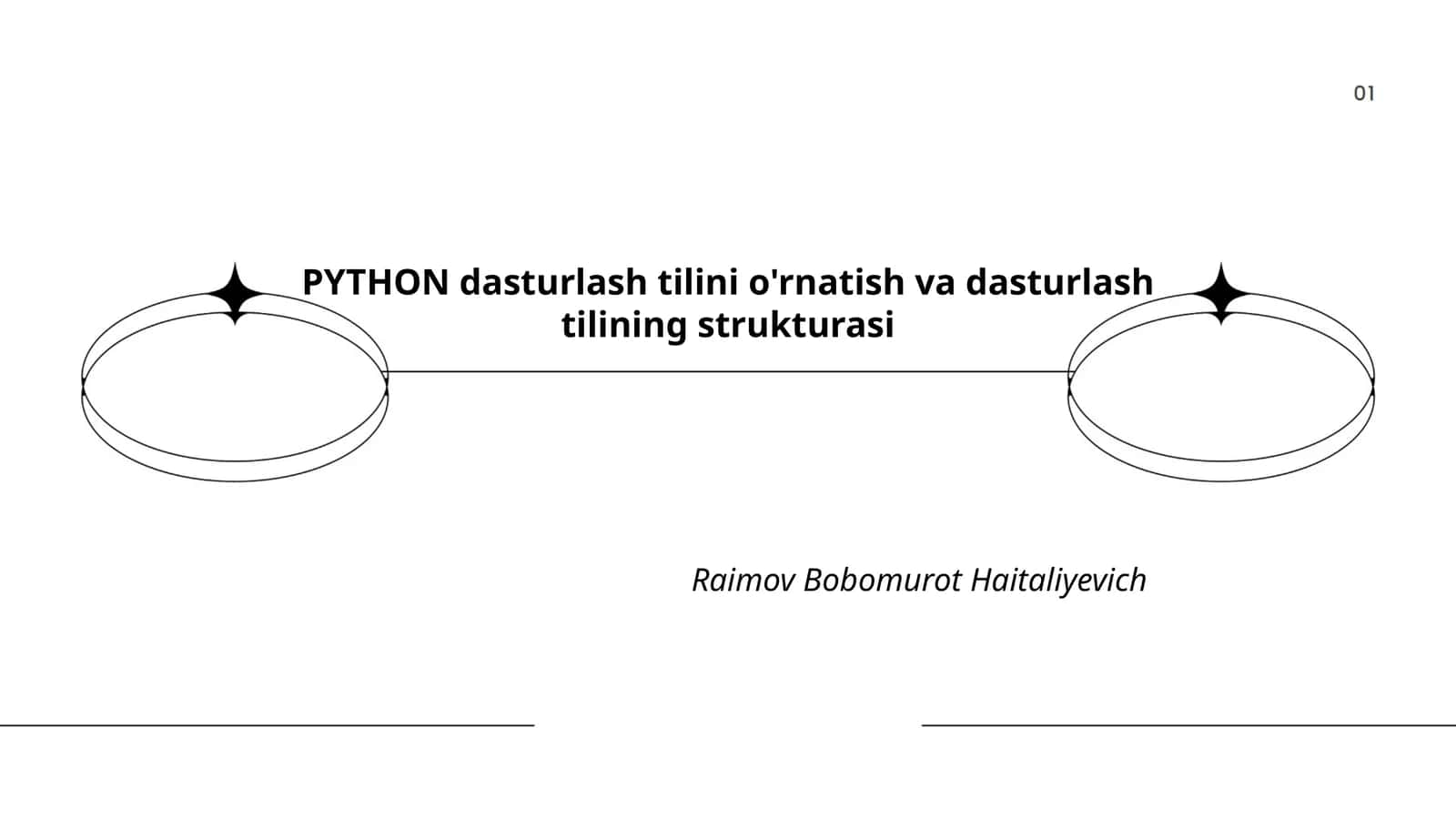 PYTHON dasturlash tilini o'rnatish va dasturlash tilining strukturasi