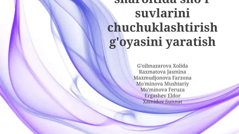 O'zbekistonda sho'r suvni chuchuklashtirishning zarurati va imkoniyatlari