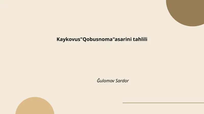 Qobusnoma
