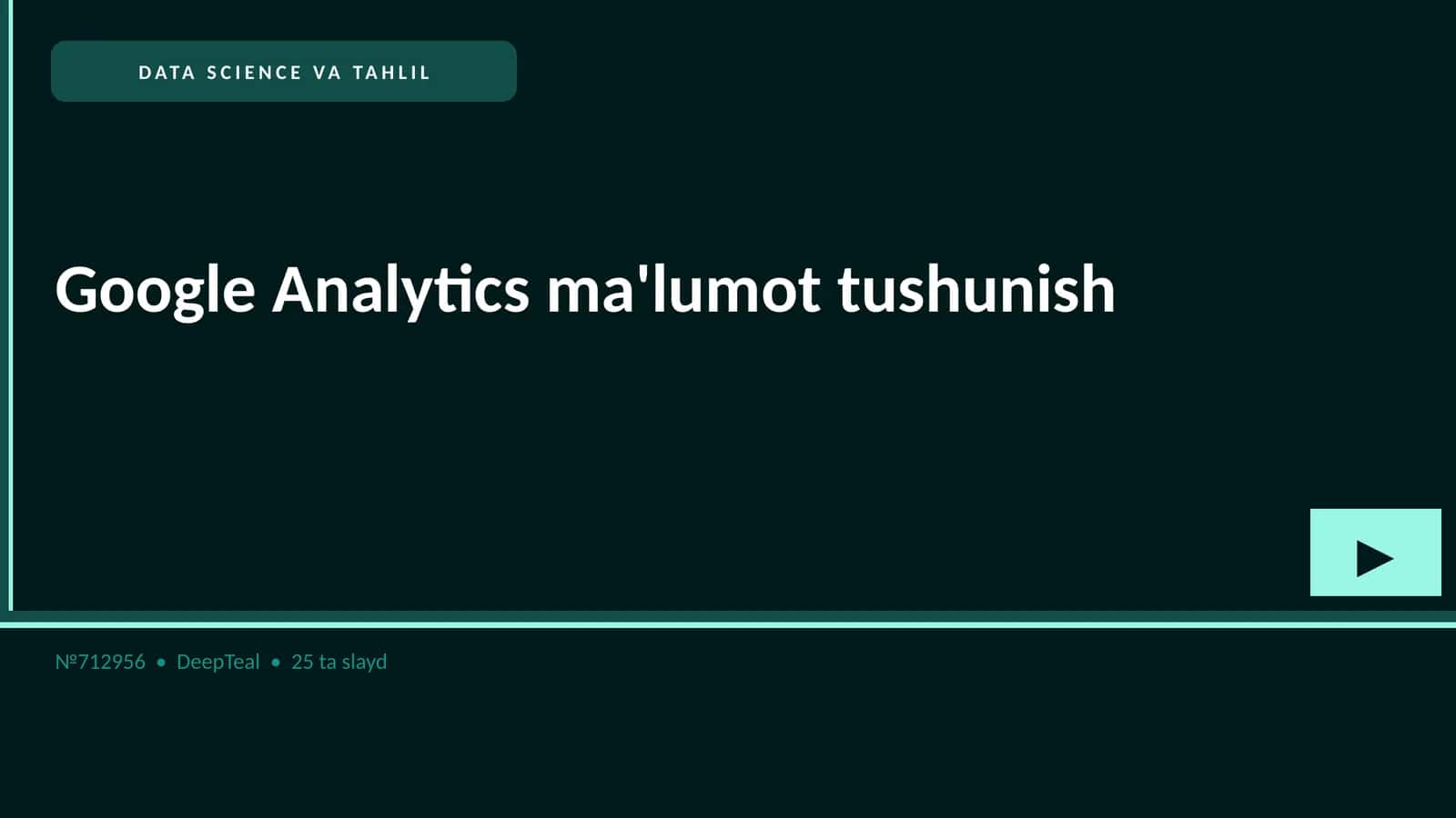 DATA SCIENCE VA TAHLIL