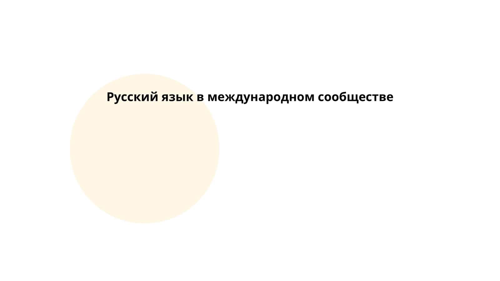 Русский язык в международном сообществе