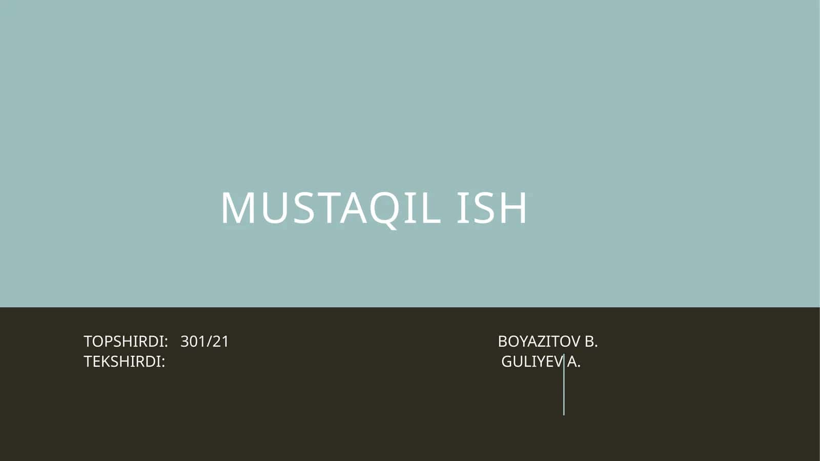 MATHCAD PAKETIDA DIFFERENSIAL TENGLAMALAR SIMVOLLARNI HISOBLASH