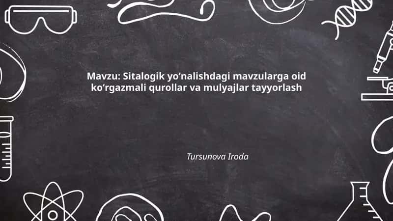 Sitologik hujayra tuzilishini 3D mulyaj tayyorlash