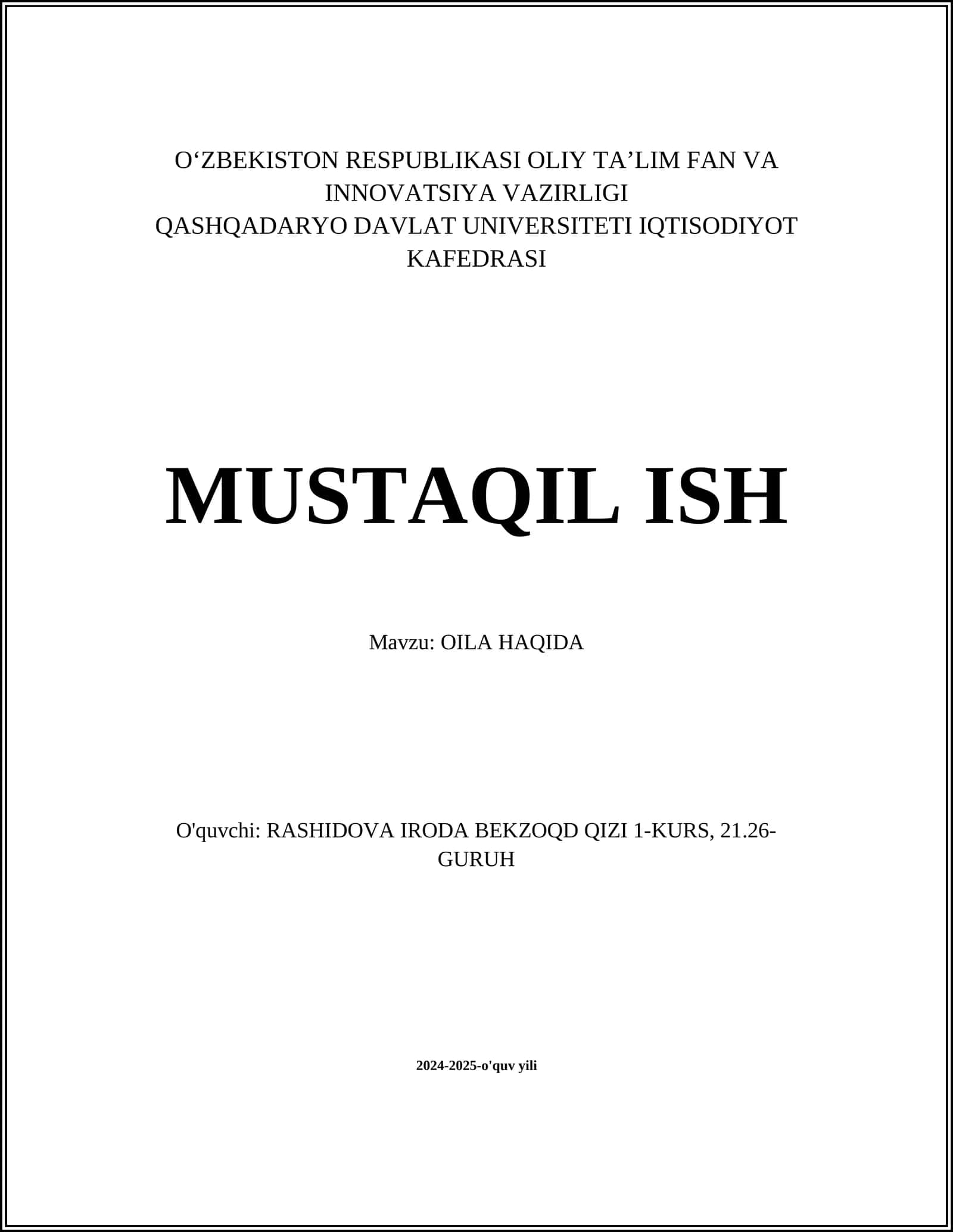 OILA HAQIDA