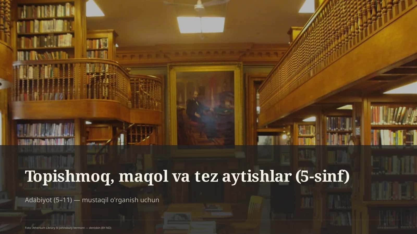 Topishmoq, maqol va tez aytishlar (5-sinf)