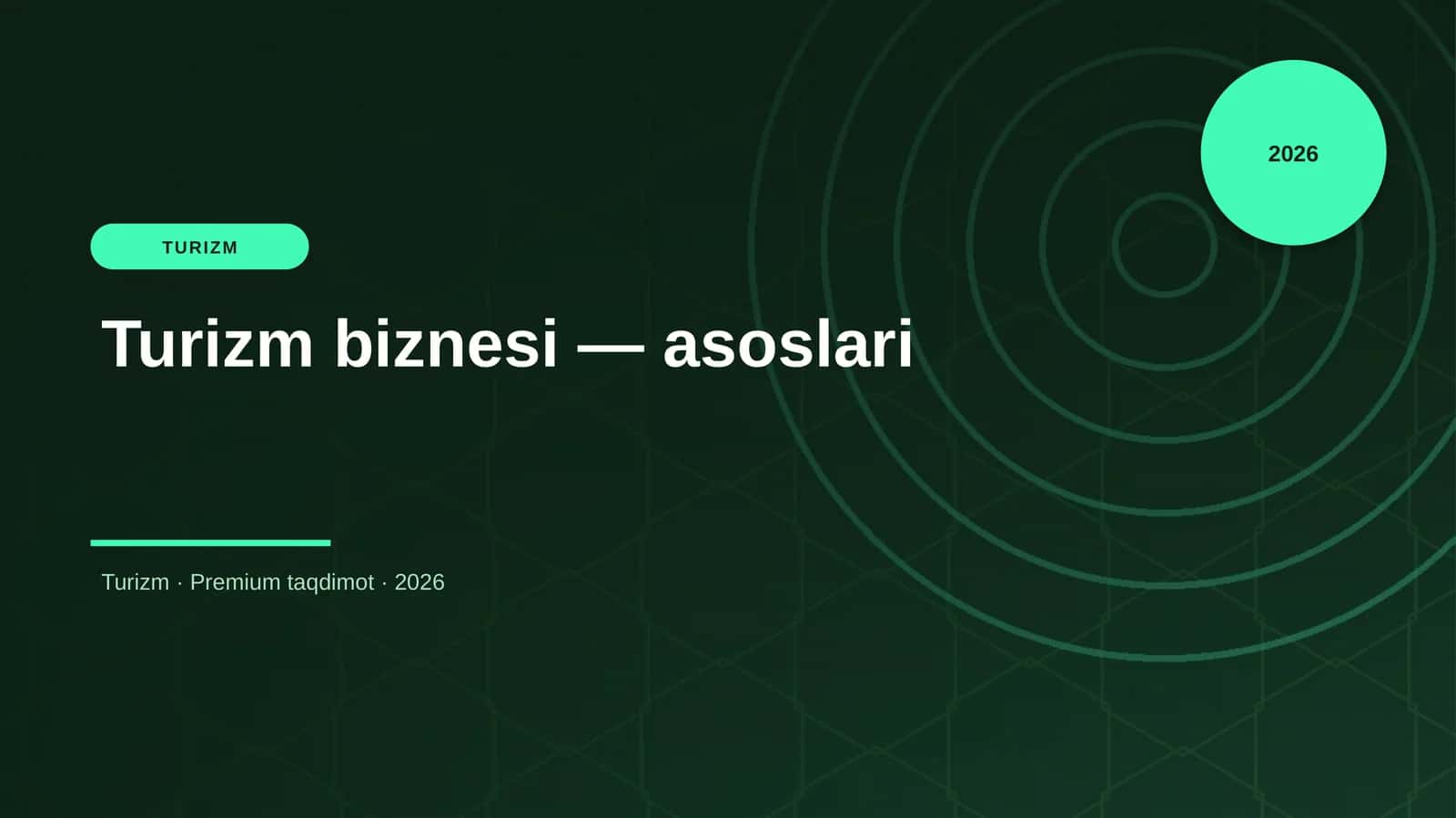 Turizm biznesi — asoslari