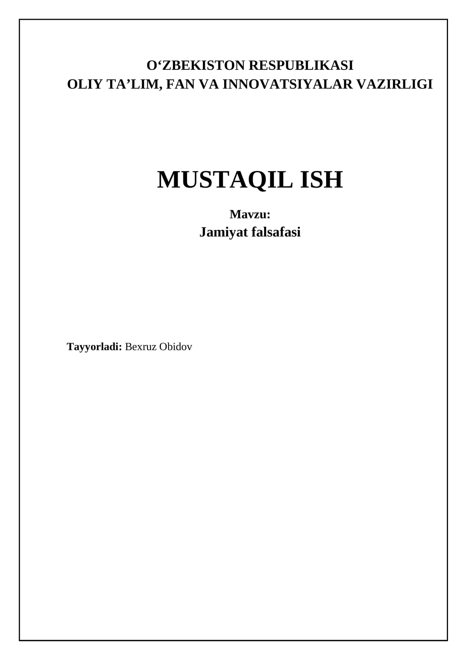 Jamiyat falsafasi
