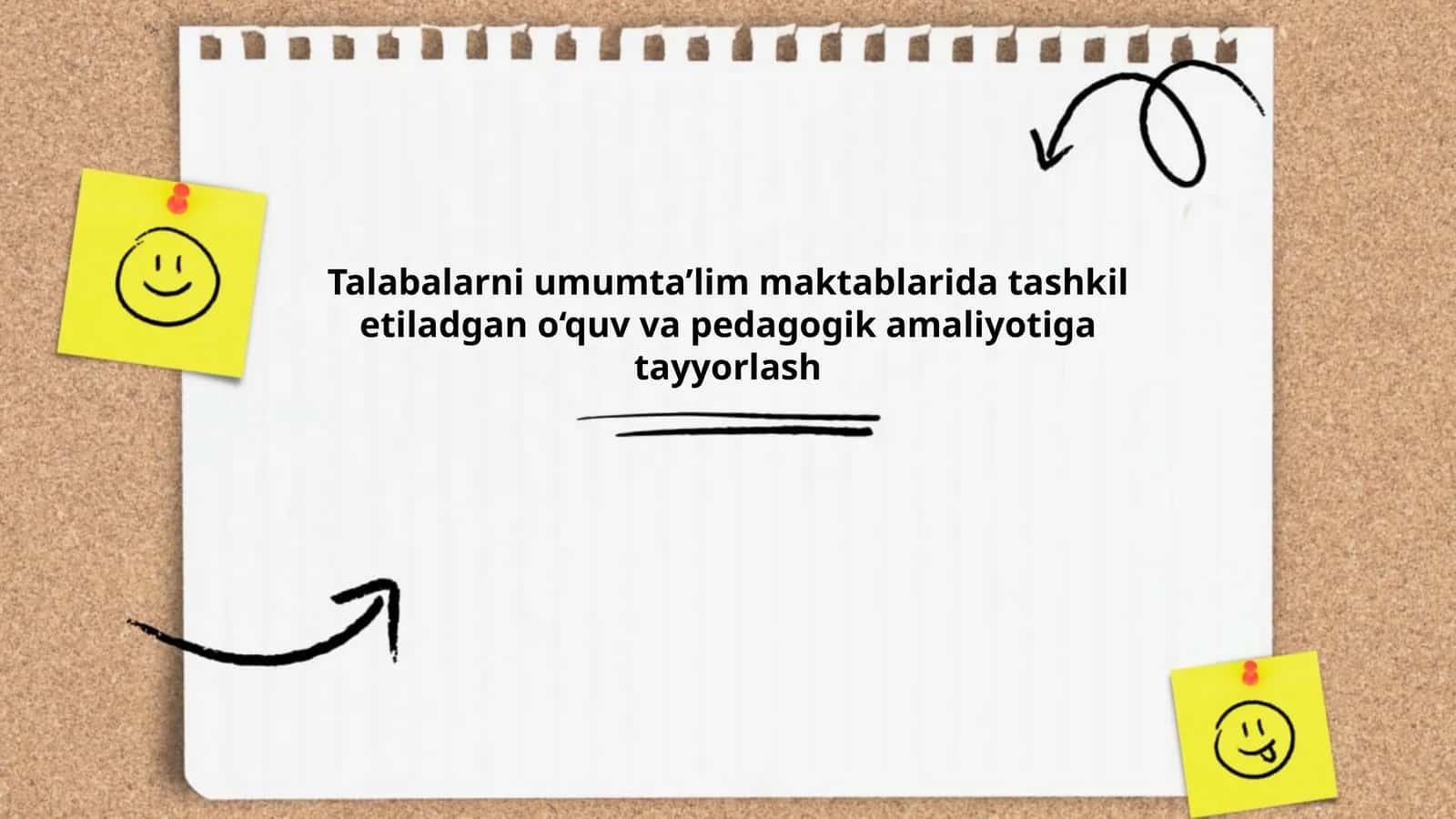 O‘quv va pedagogik amaliyotiga tayyorlash