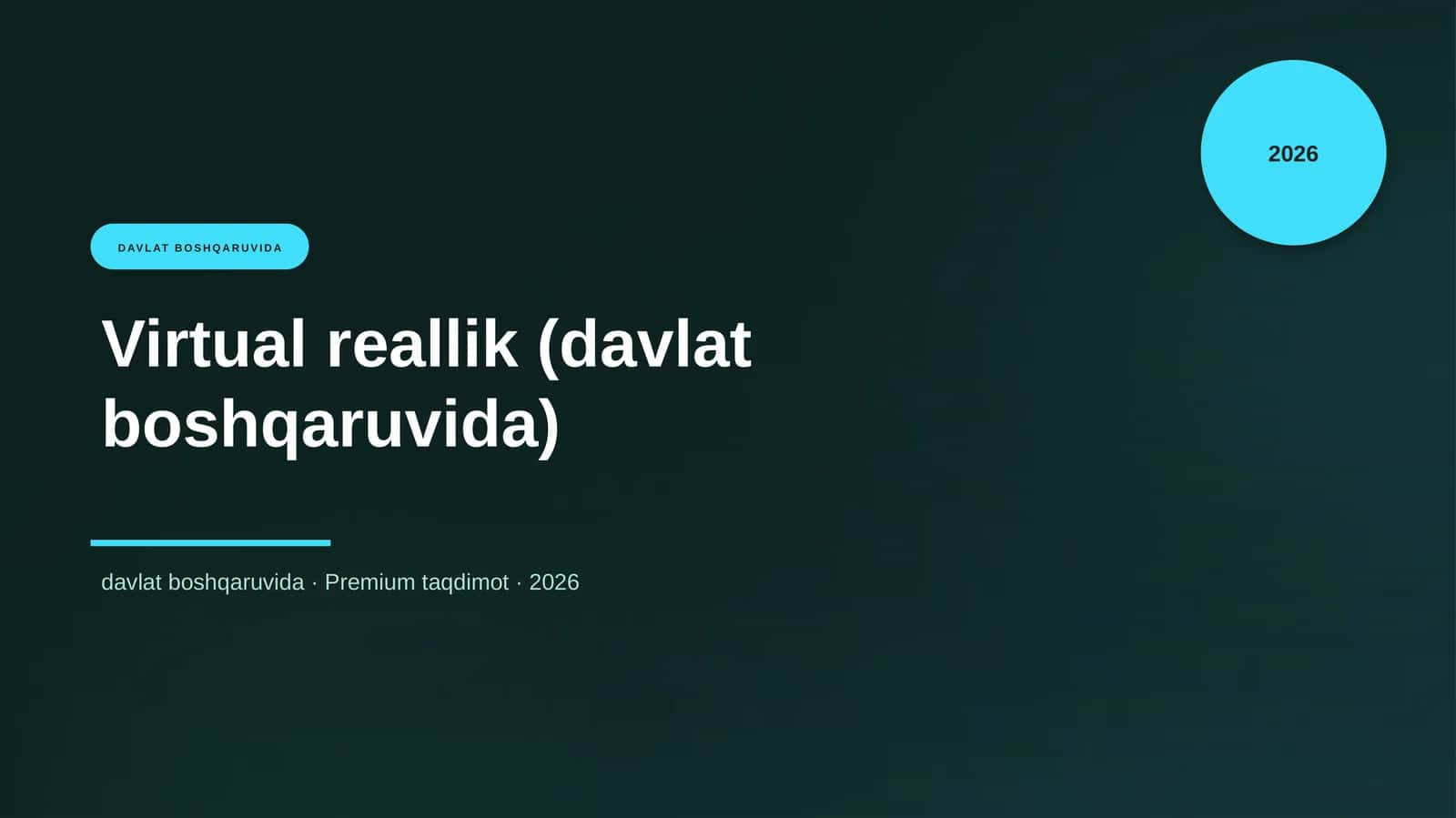 Virtual reallik (davlat boshqaruvida)