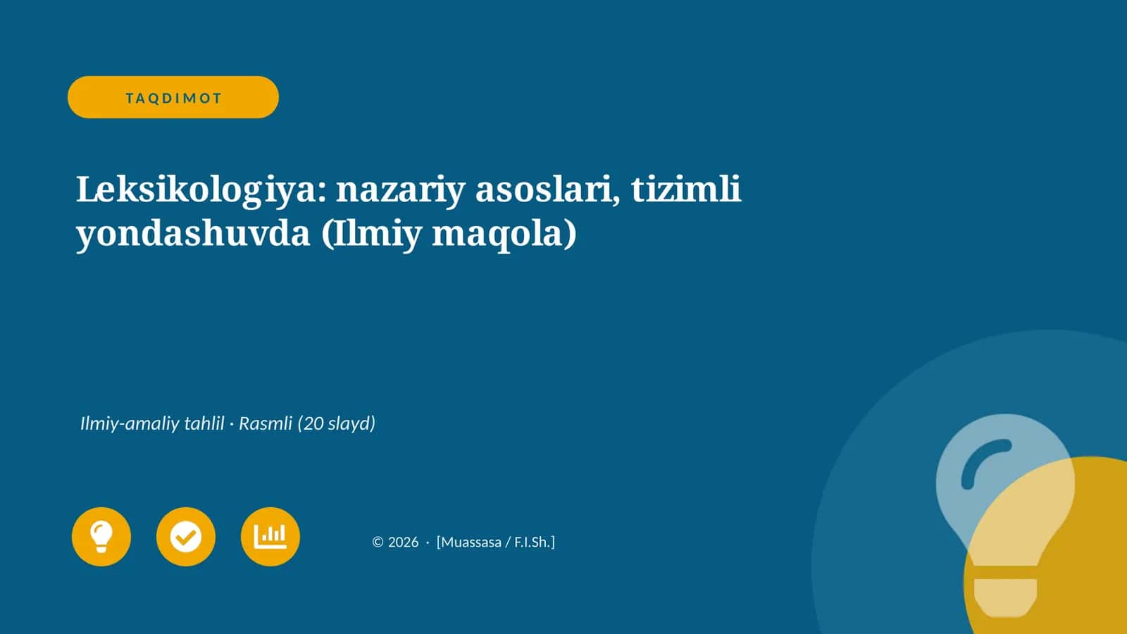 Leksikologiya: nazariy asoslari, tizimli yondashuvda (Ilmiy maqola)