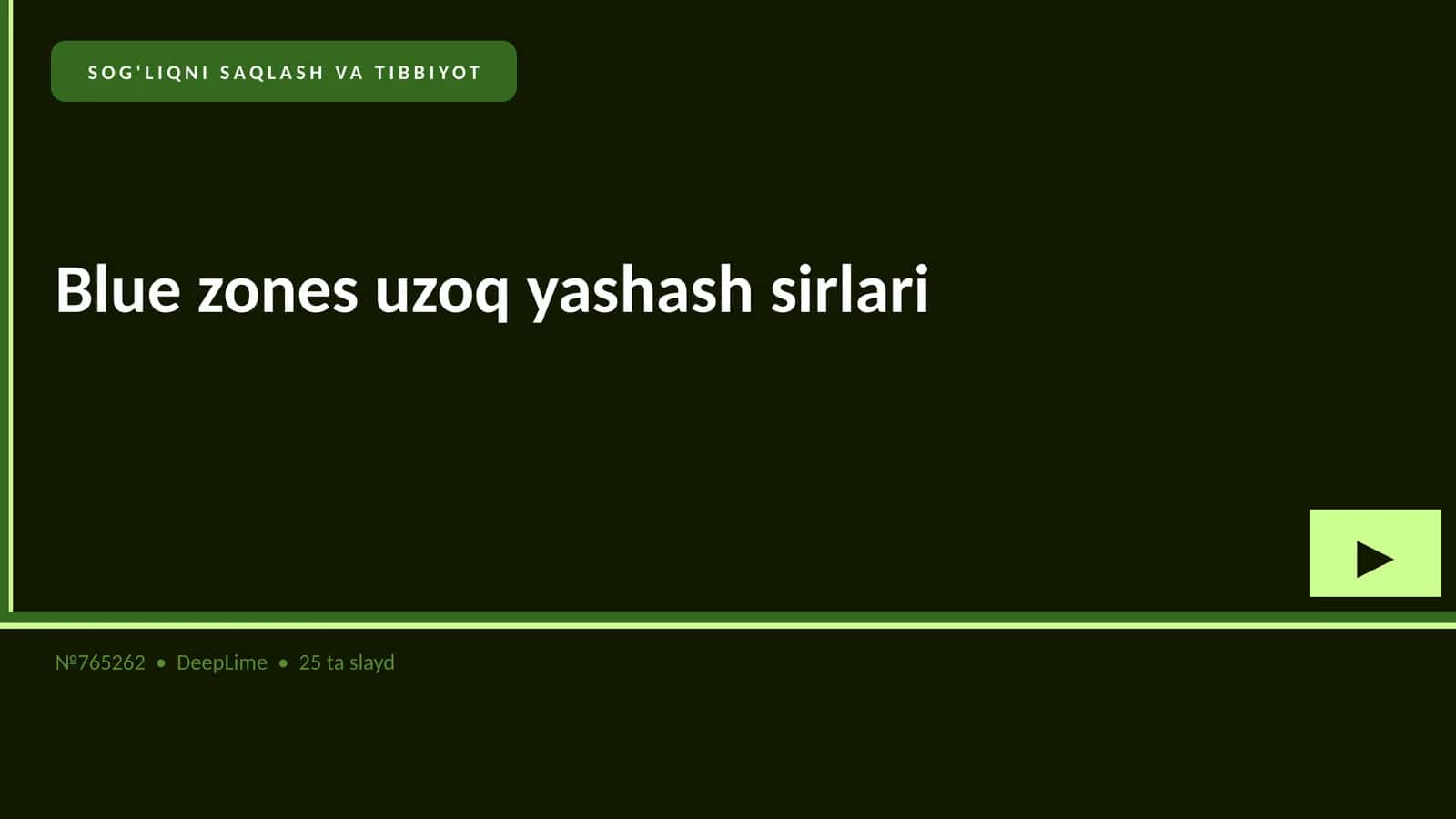 Blue zones uzoq yashash sirlari