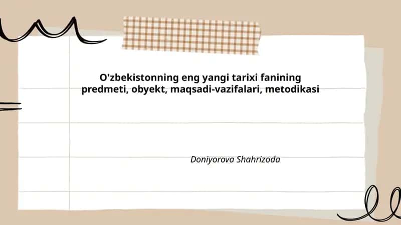 O'zbekistonning eng yangi tarixi