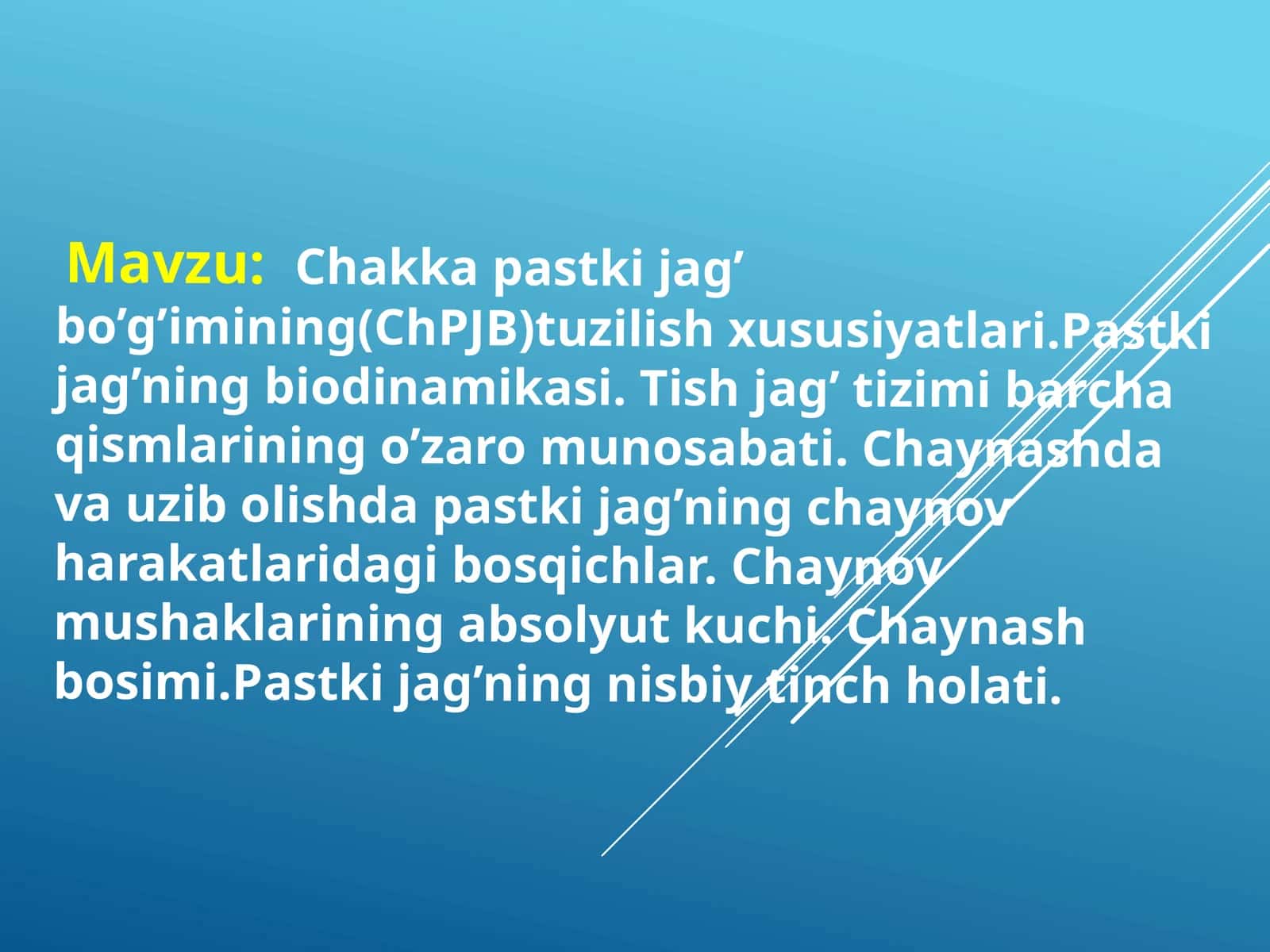 Chakkapastkijag’bo’g’imining(ChPJB)tuzilishxususiyatlari