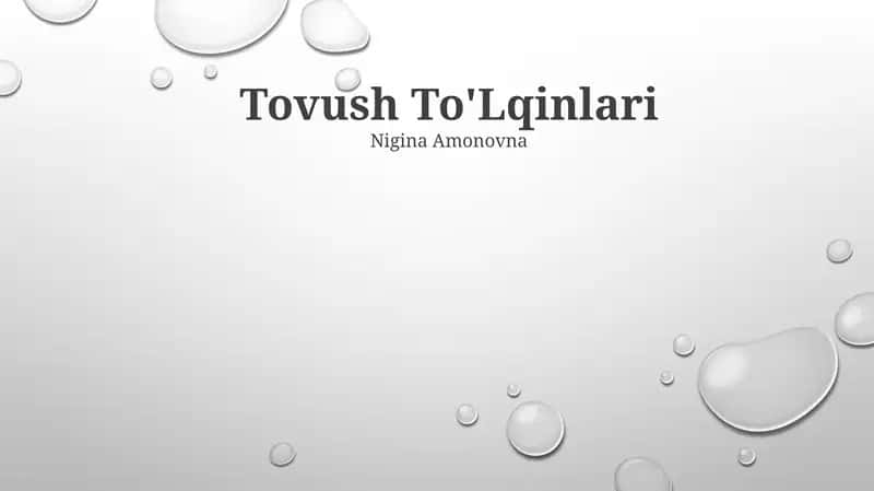 Tovush To'lqinlari