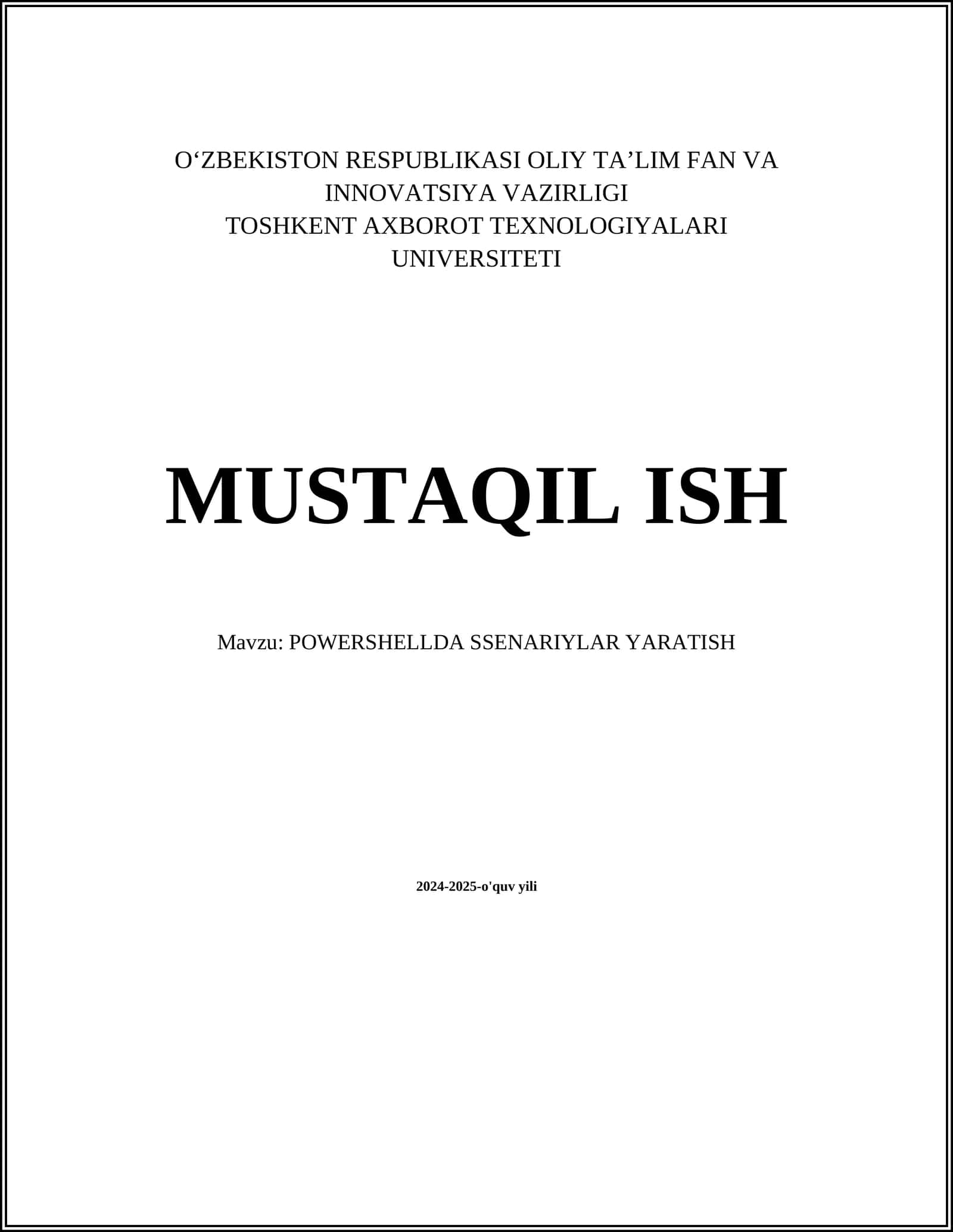 POWERSHELLDA SSENARIYLAR YARATISH