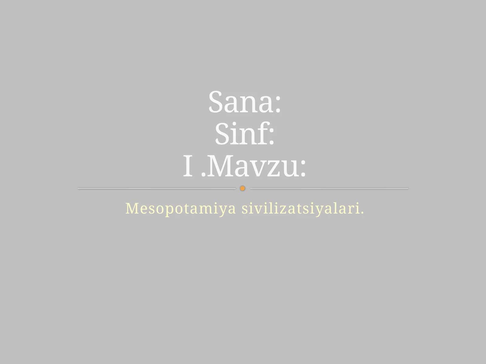 Mesopotamiya Civilizations