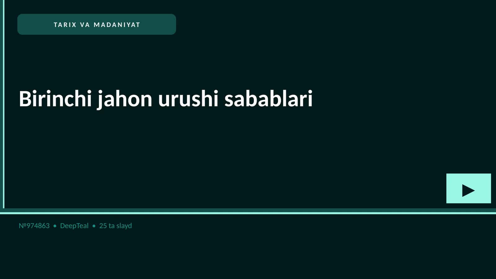 TARIX VA MADANIYAT
