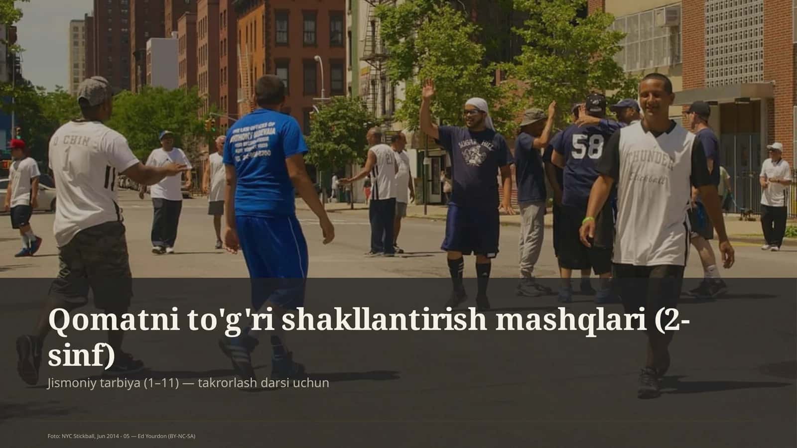 Qomatni to'g'ri shakllantirish mashqlari (2-sinf)