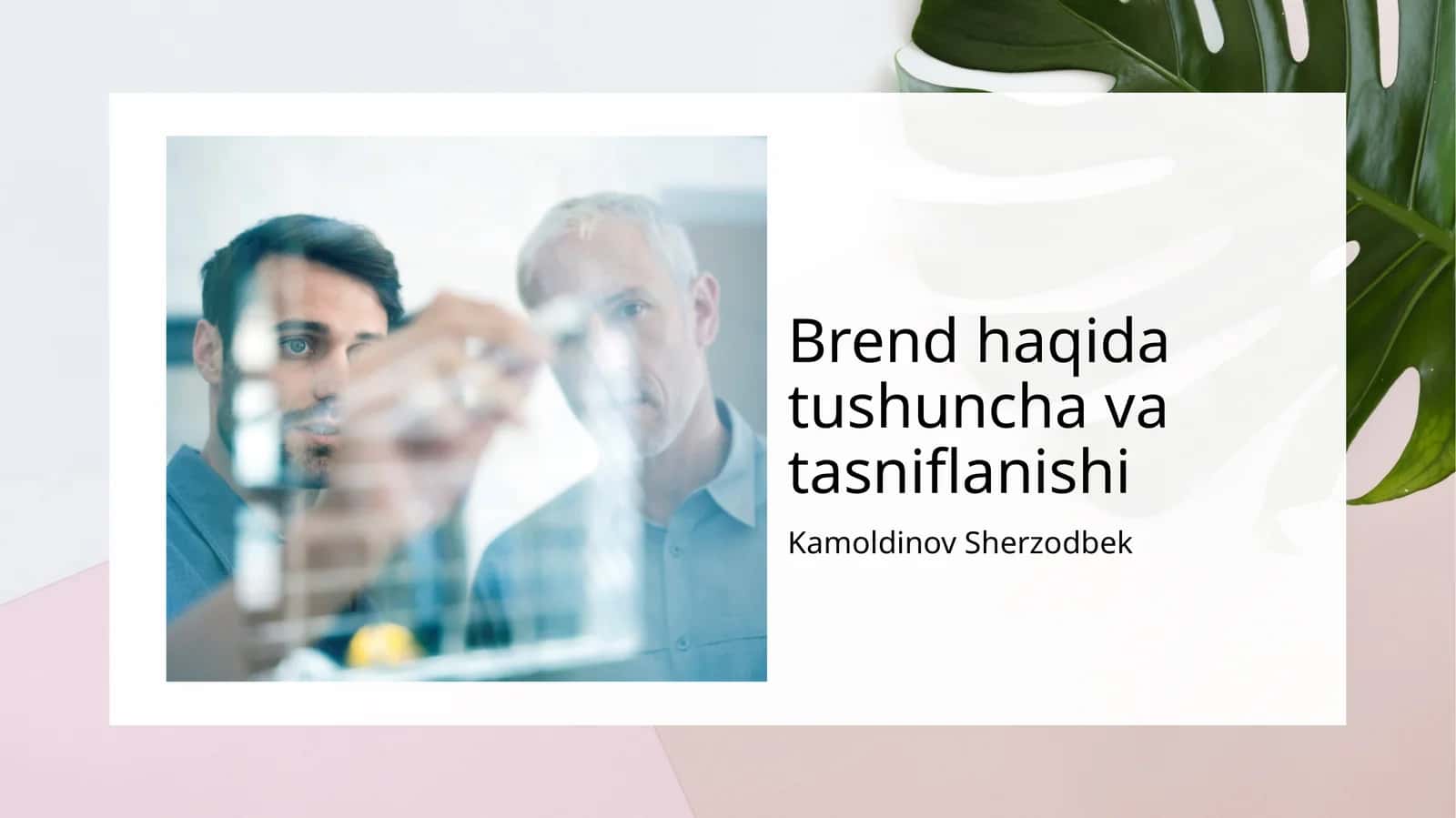 Brend haqida tushuncha va tasniflanishi
