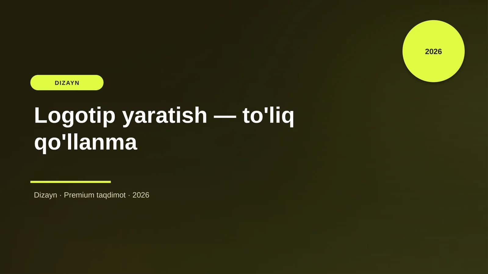 Logotip yaratish — to'liq qo'llanma