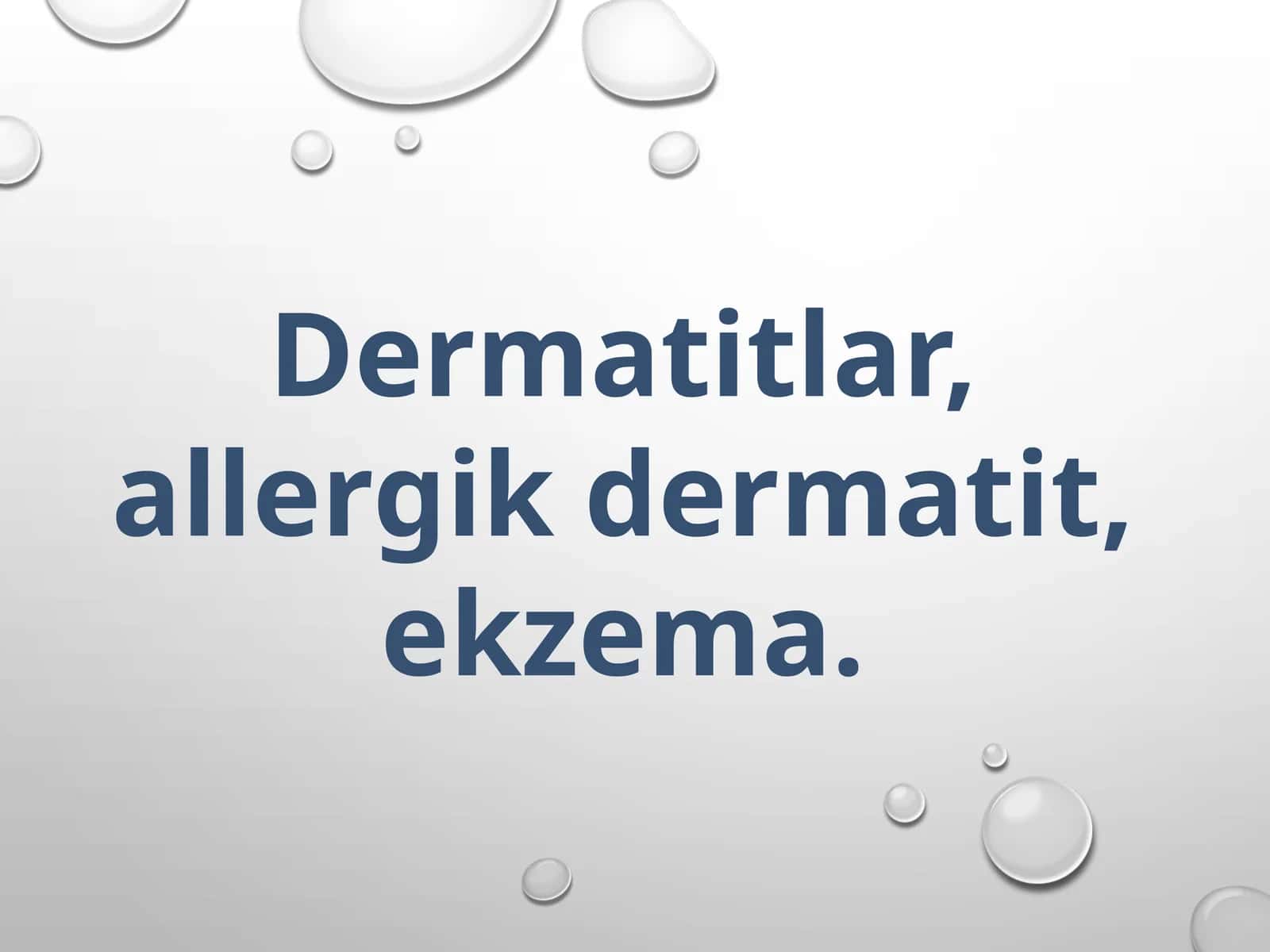 Dermatitlar, Allergik dermatit, Ekzema