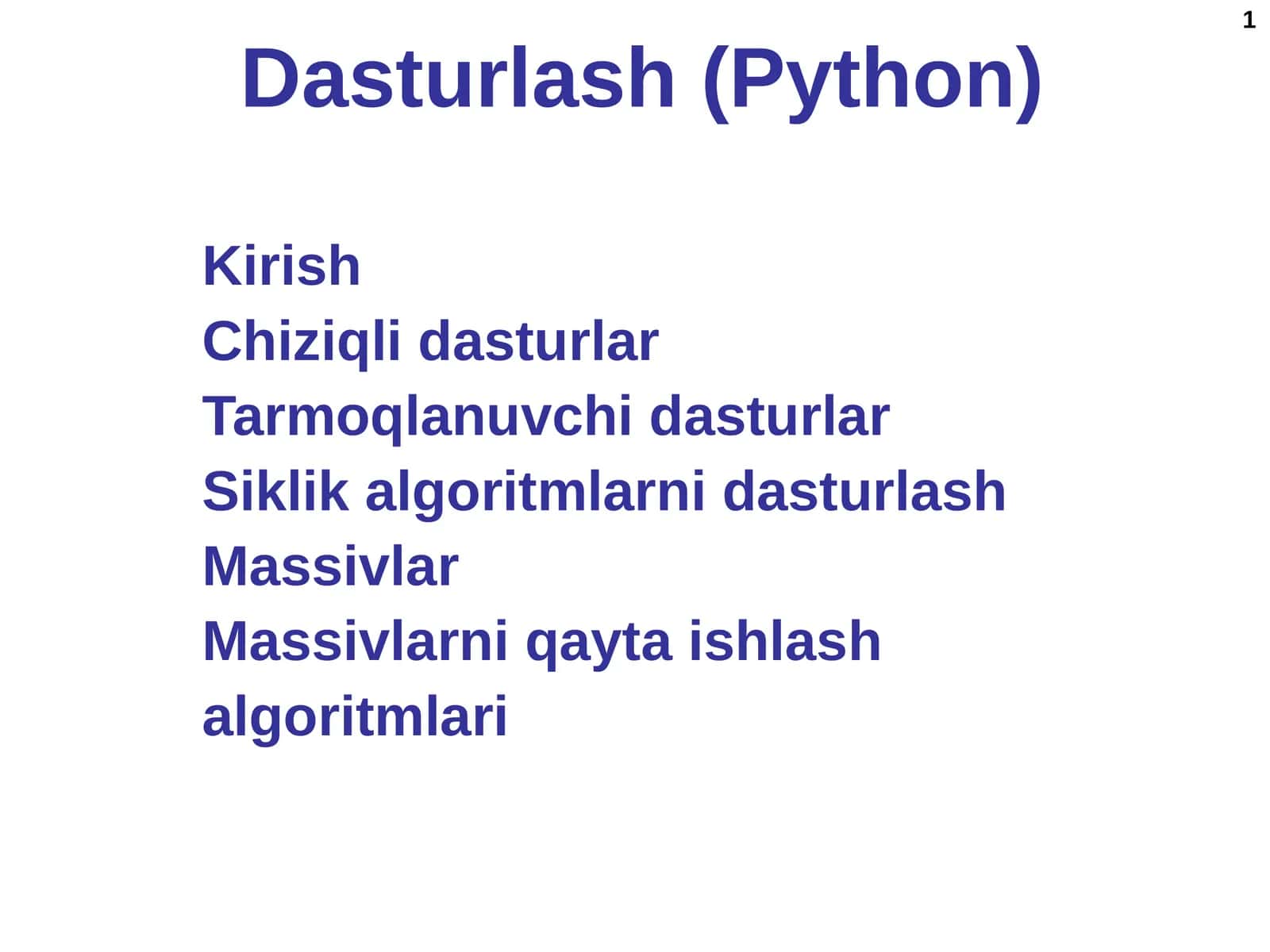 Dasturlash (Python)
