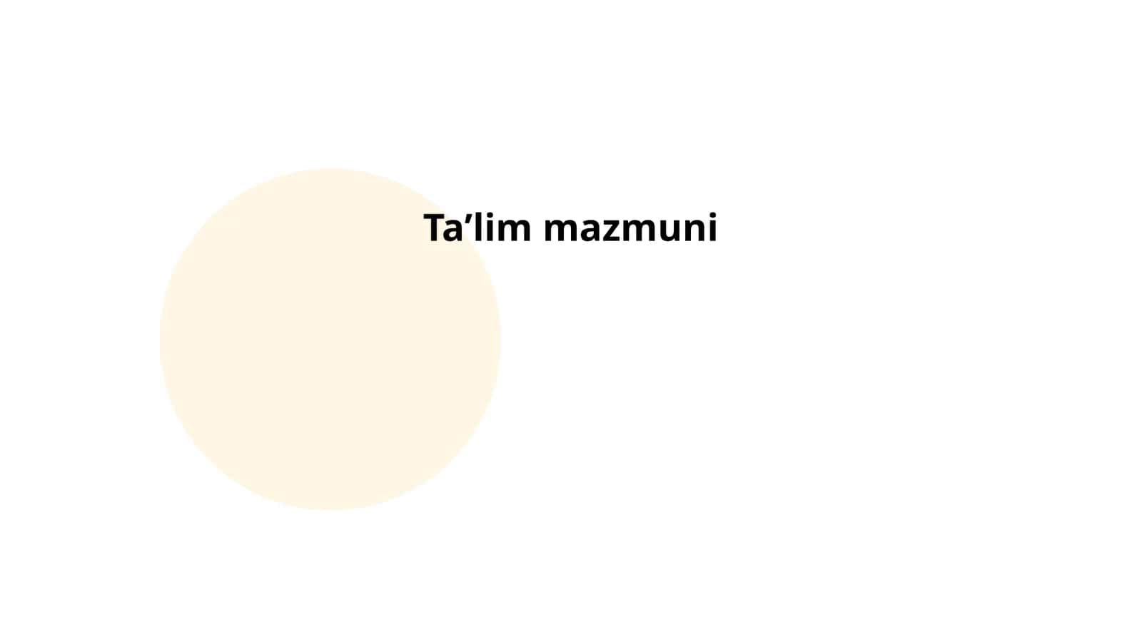 Taʼlim mazmuni