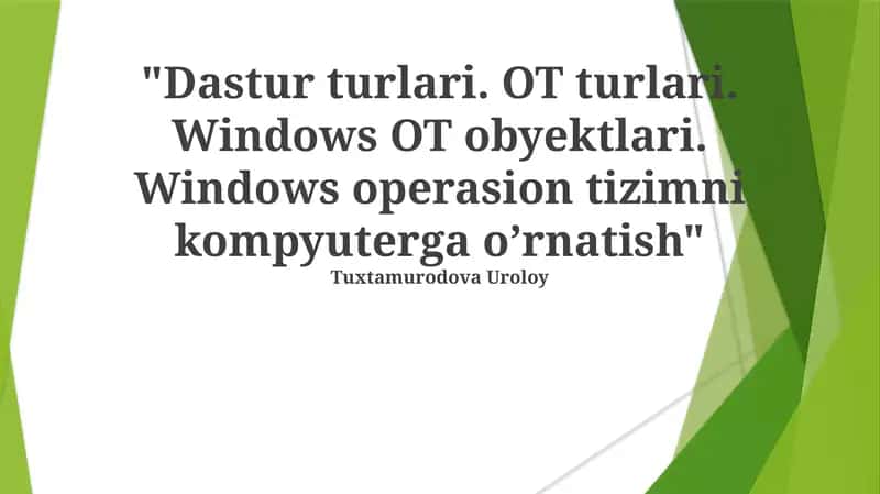Windows operatsion tizimi