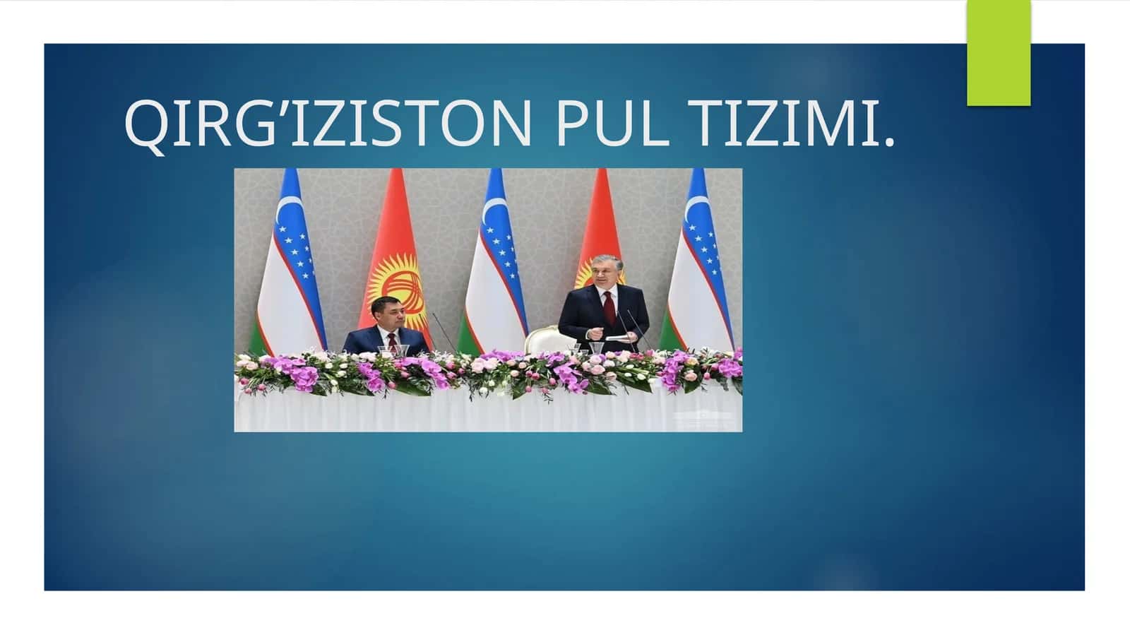 QIRG’IZISTON PUL TIZIMI