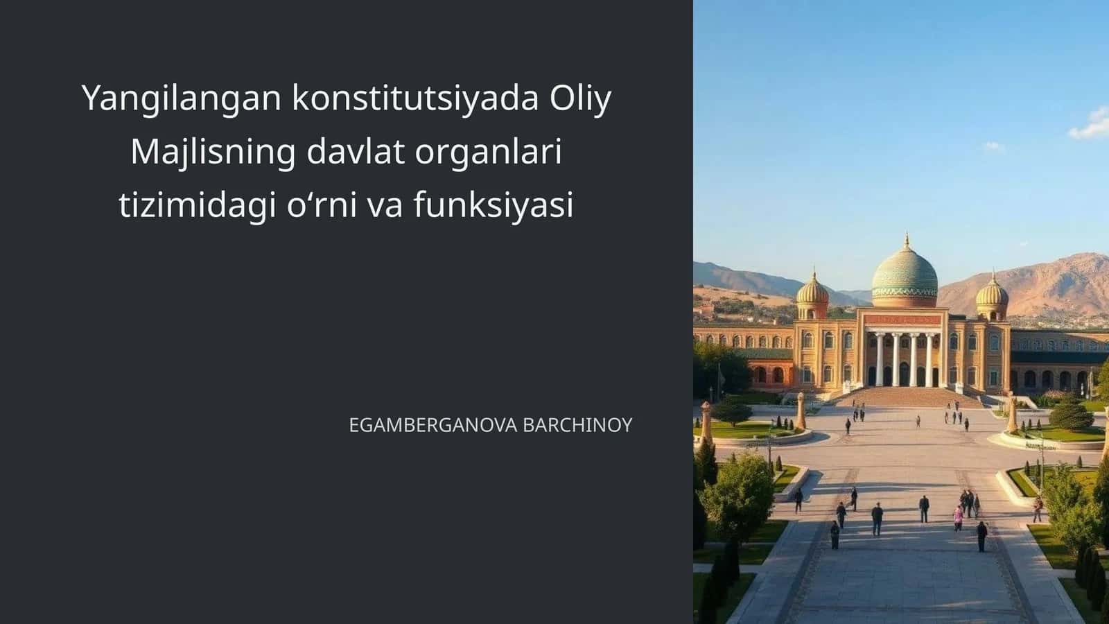 Oliy Majlis yangi konstitutsiyada