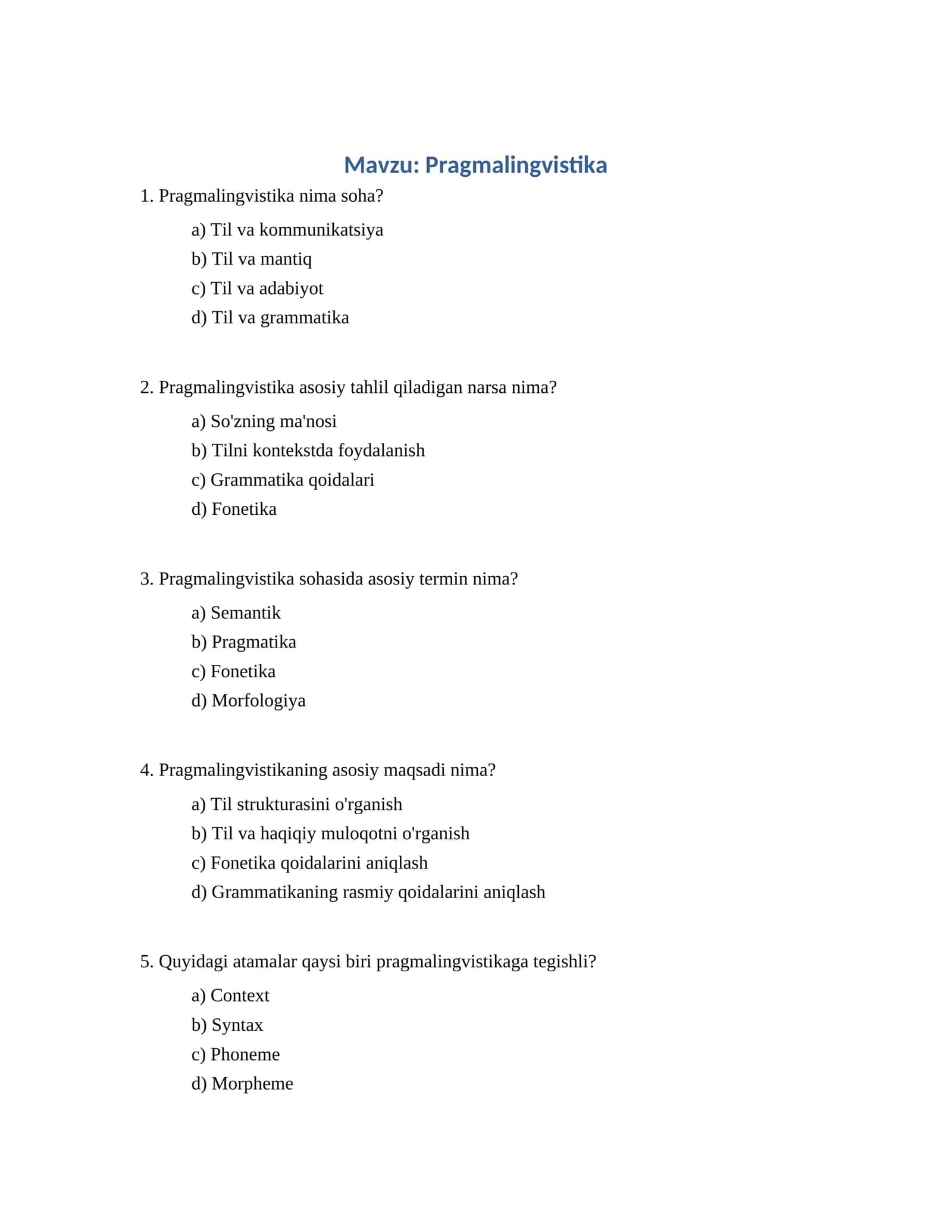 Pragmalingvistika