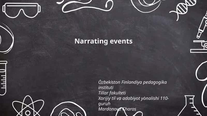 Narrating events