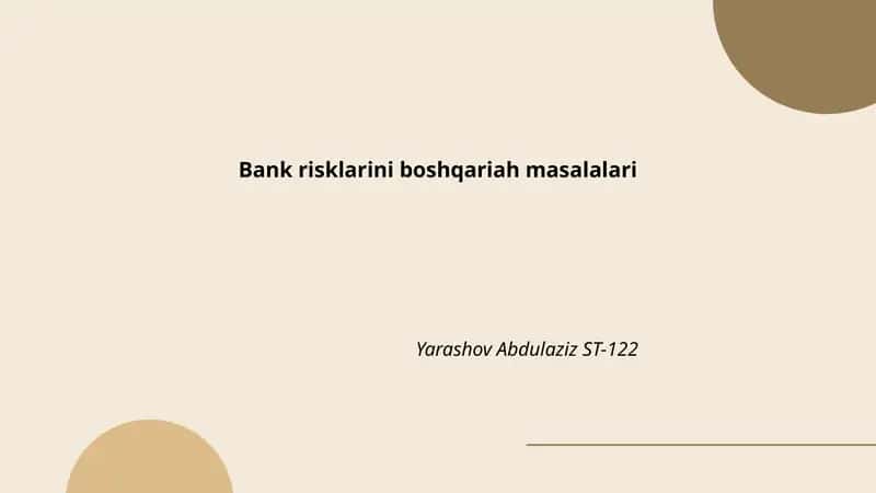 Kredit riskini boshqarish strategiyalari