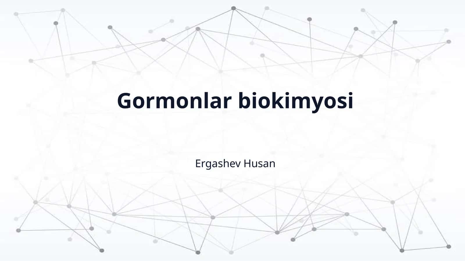 Gormonlar biokimyosi