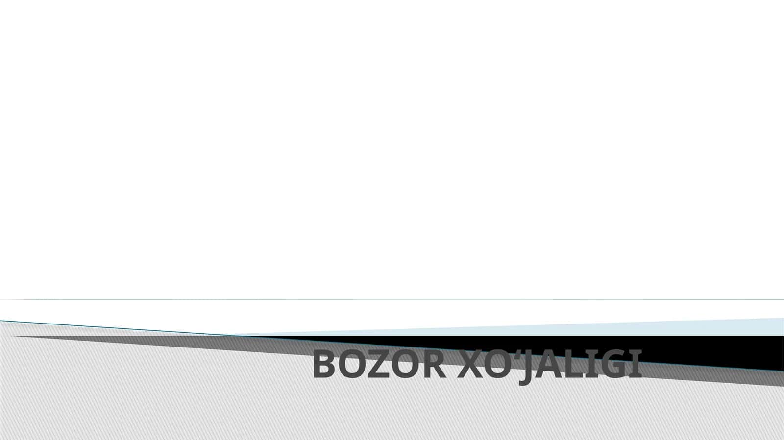 Bozor xo‘jaligi