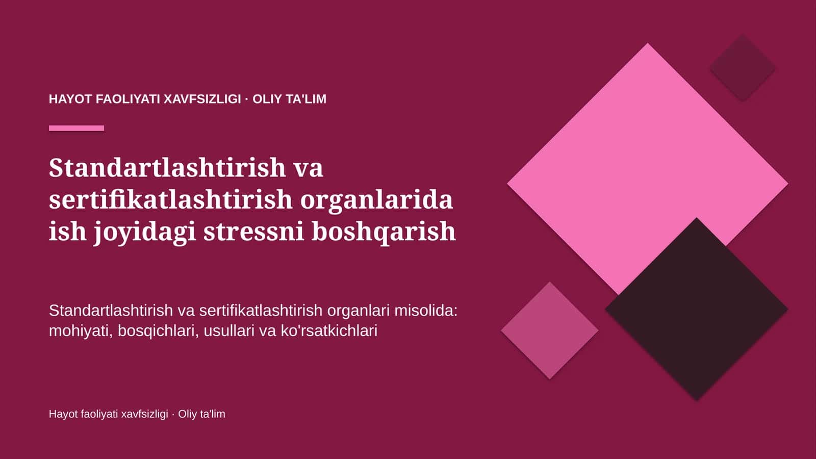 standartlashtirish va sertifikatlashtirish organlarida ish joyidagi stressni boshqarish 1526