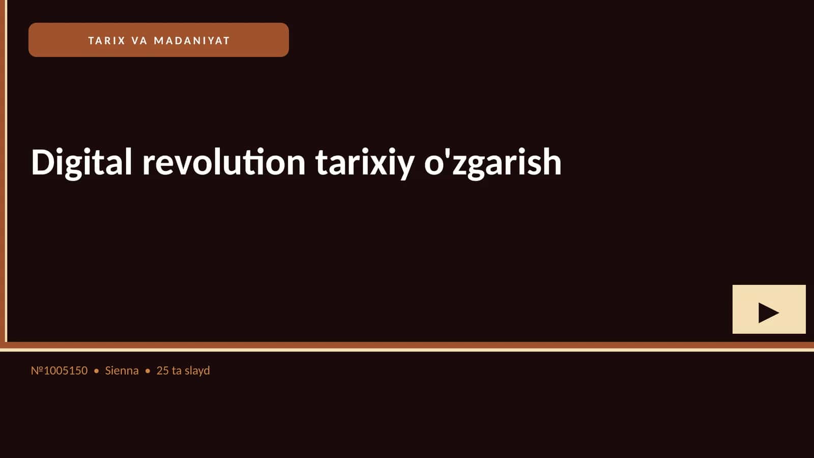 Digital revolution tarixiy o'zgarish