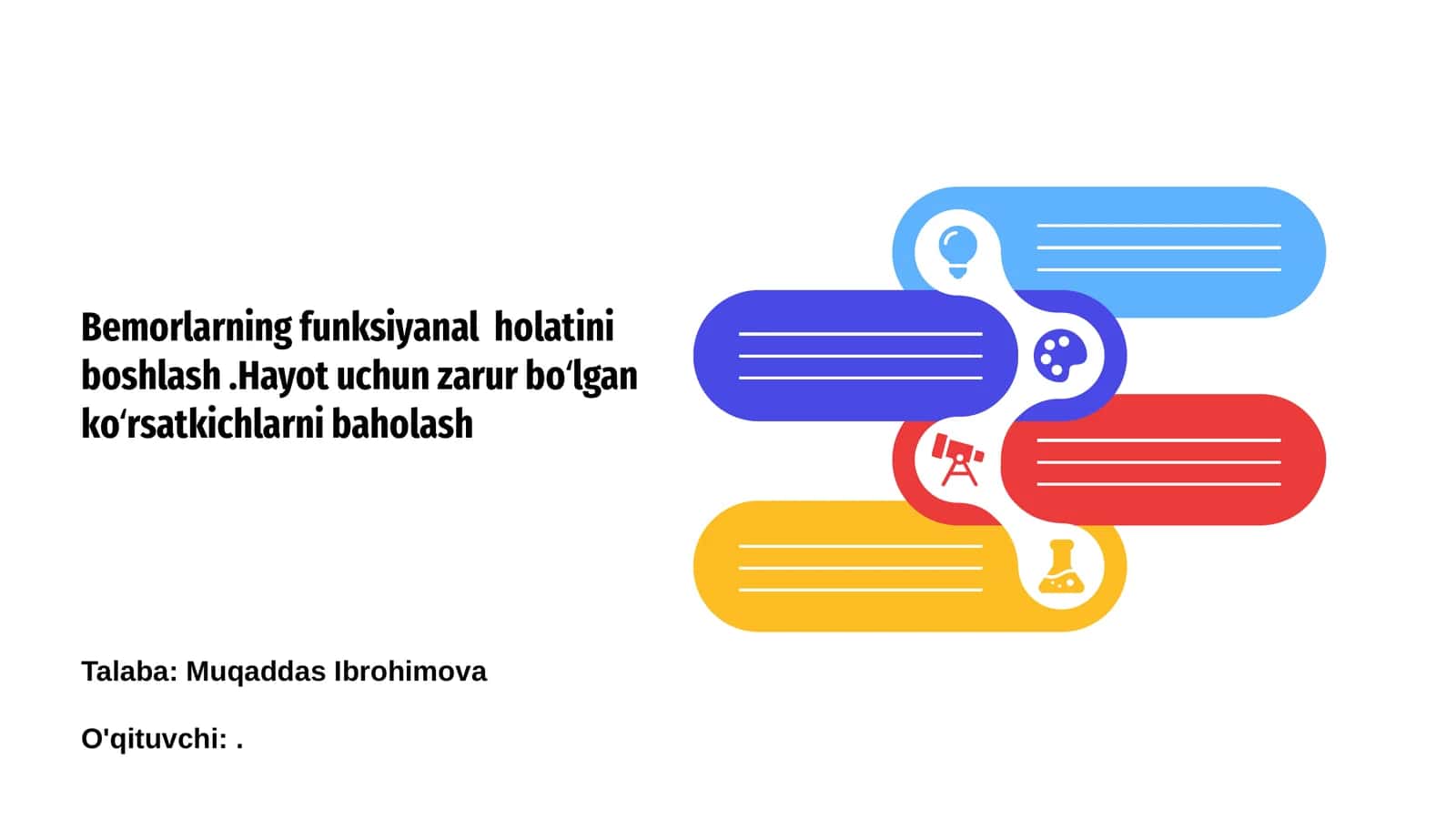 Bemorlarning funksiyanal holatini baholash