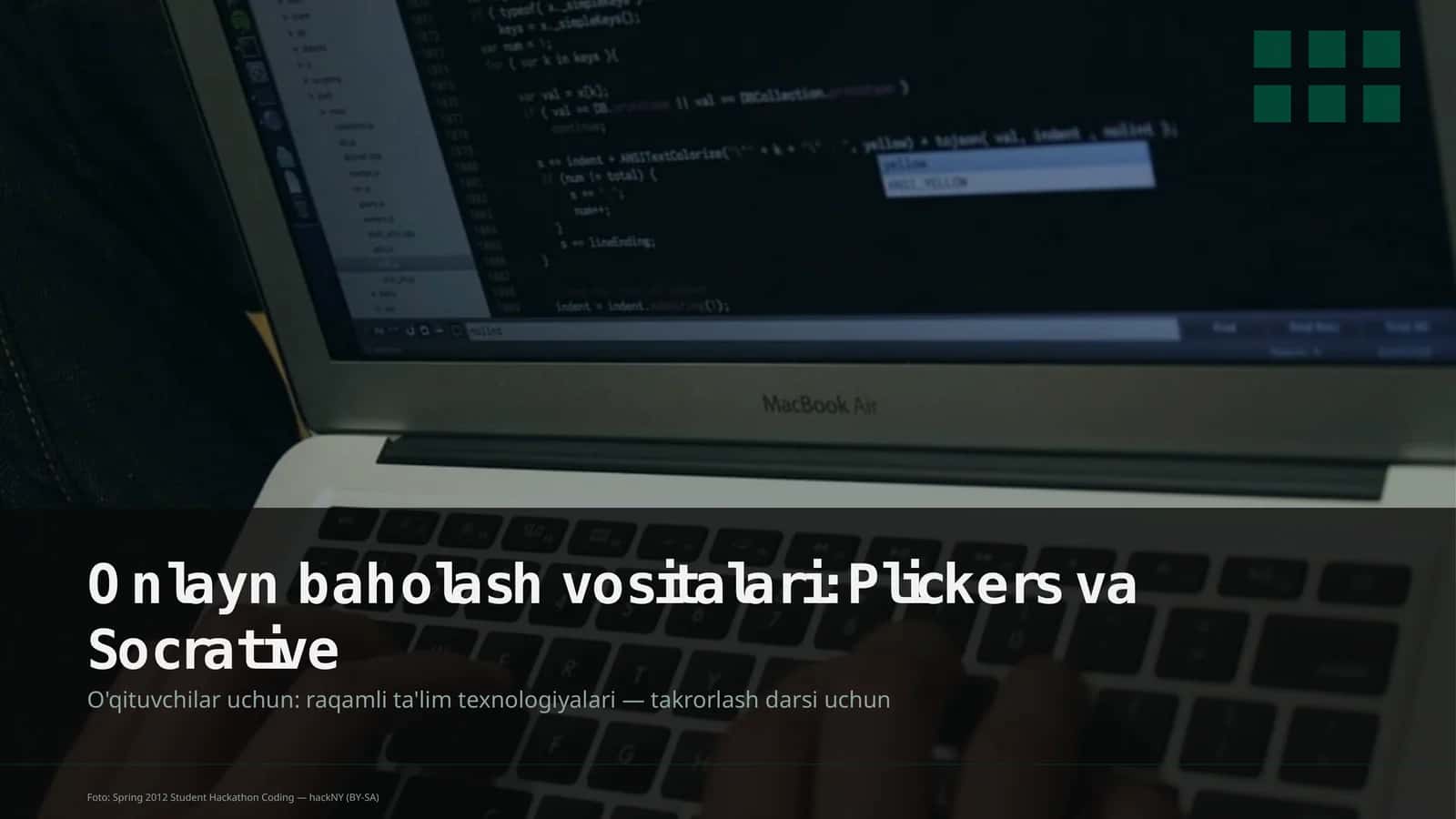 Onlayn baholash vositalari: Plickers va Socrative