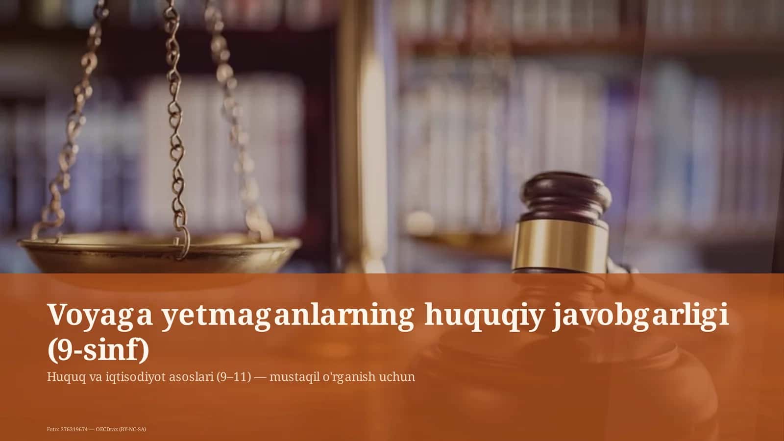 Voyaga yetmaganlarning huquqiy javobgarligi (9-sinf)
