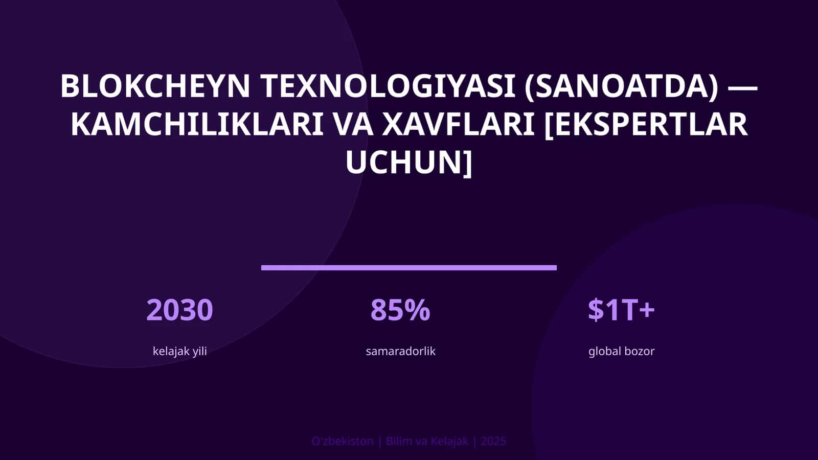 Blokcheyn texnologiyasi (sanoatda) — kamchiliklari va xavflari [ekspertlar uchun]