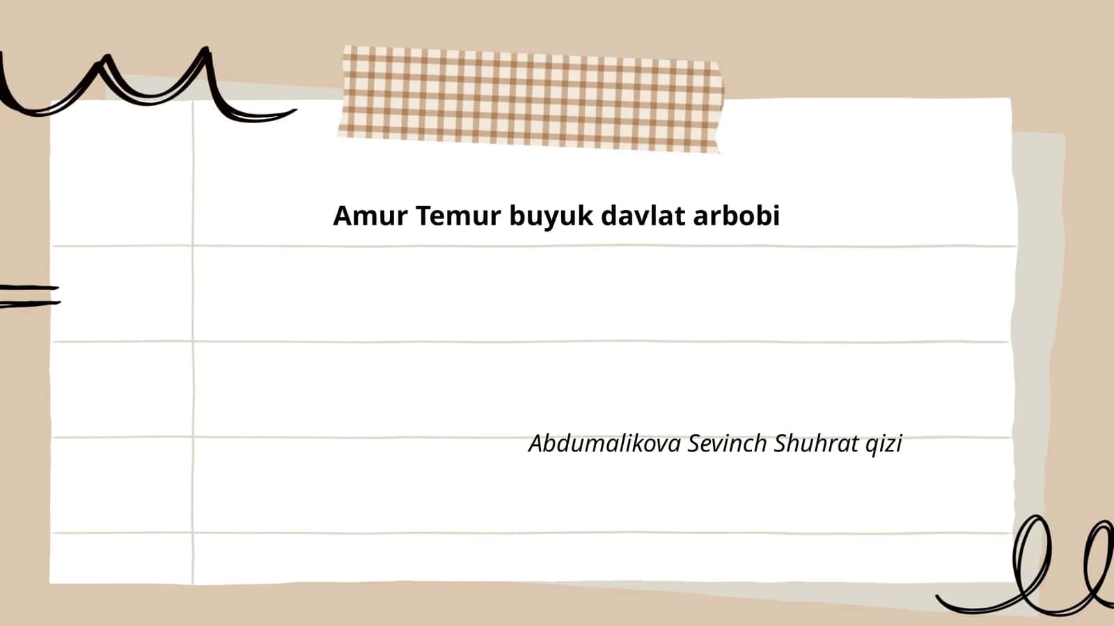 Amir Temur Buyuk Davlat Arbobi