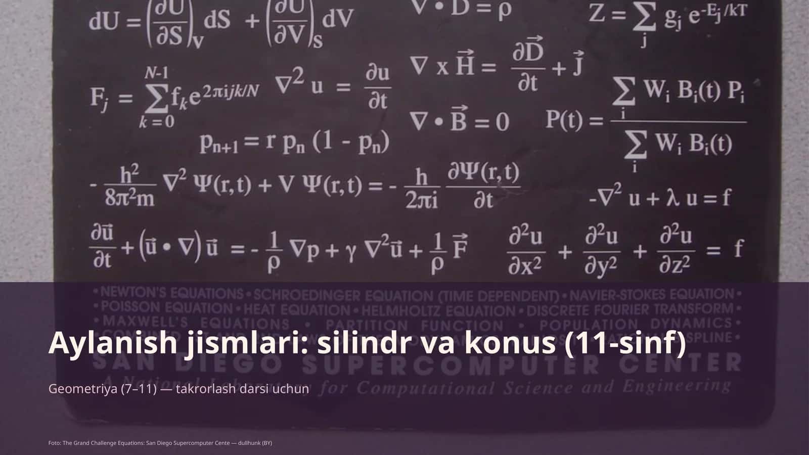 Aylanish jismlari: silindr va konus (11-sinf)