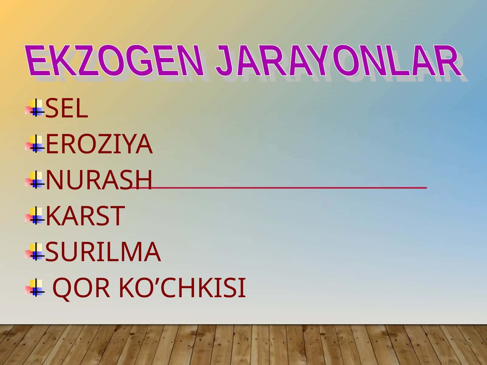 EKZOGEN JARAYONLAR