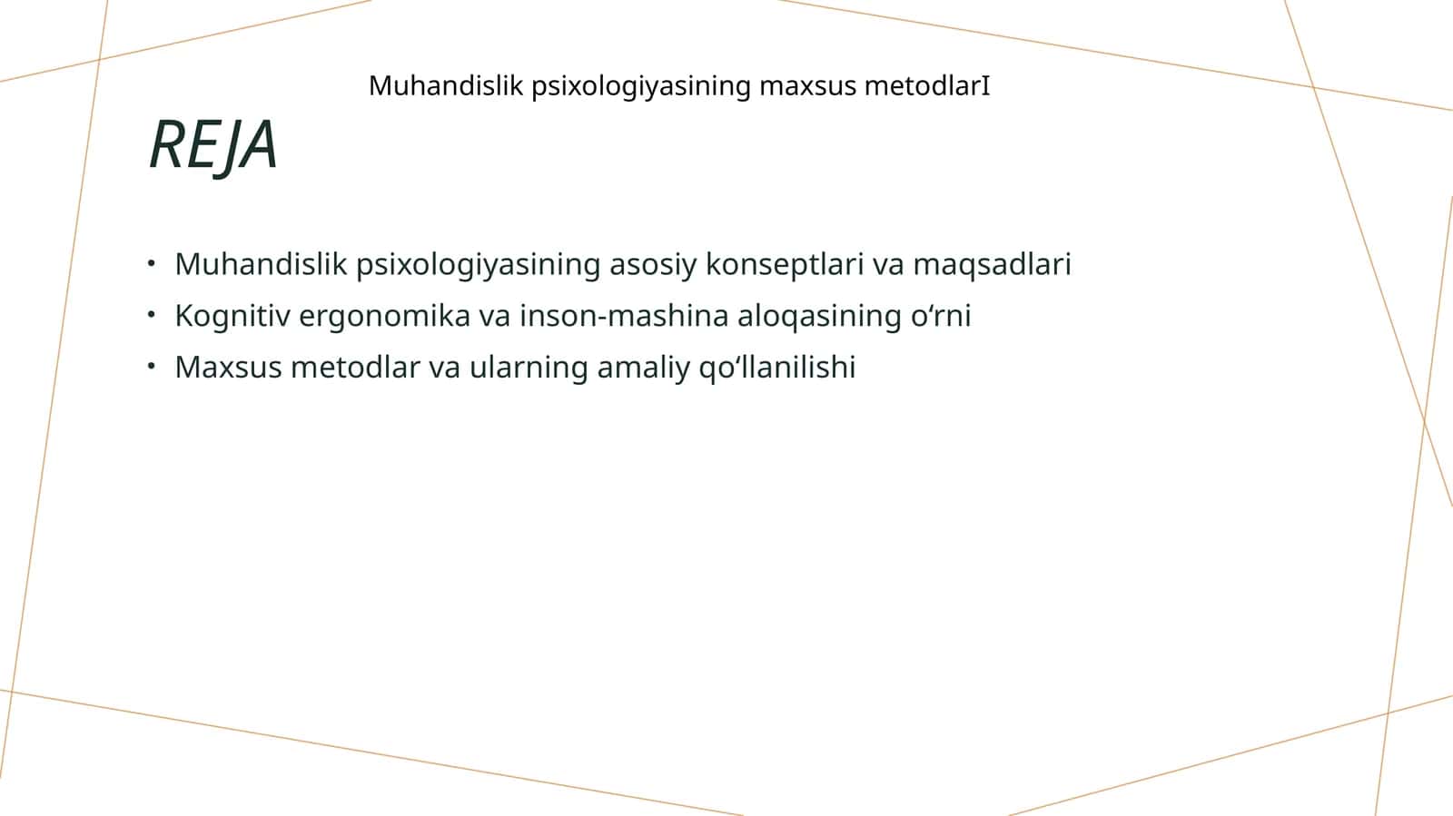 Muhandislik psixologiyasining asosiy tushunchalari va ularning rivojlanishi