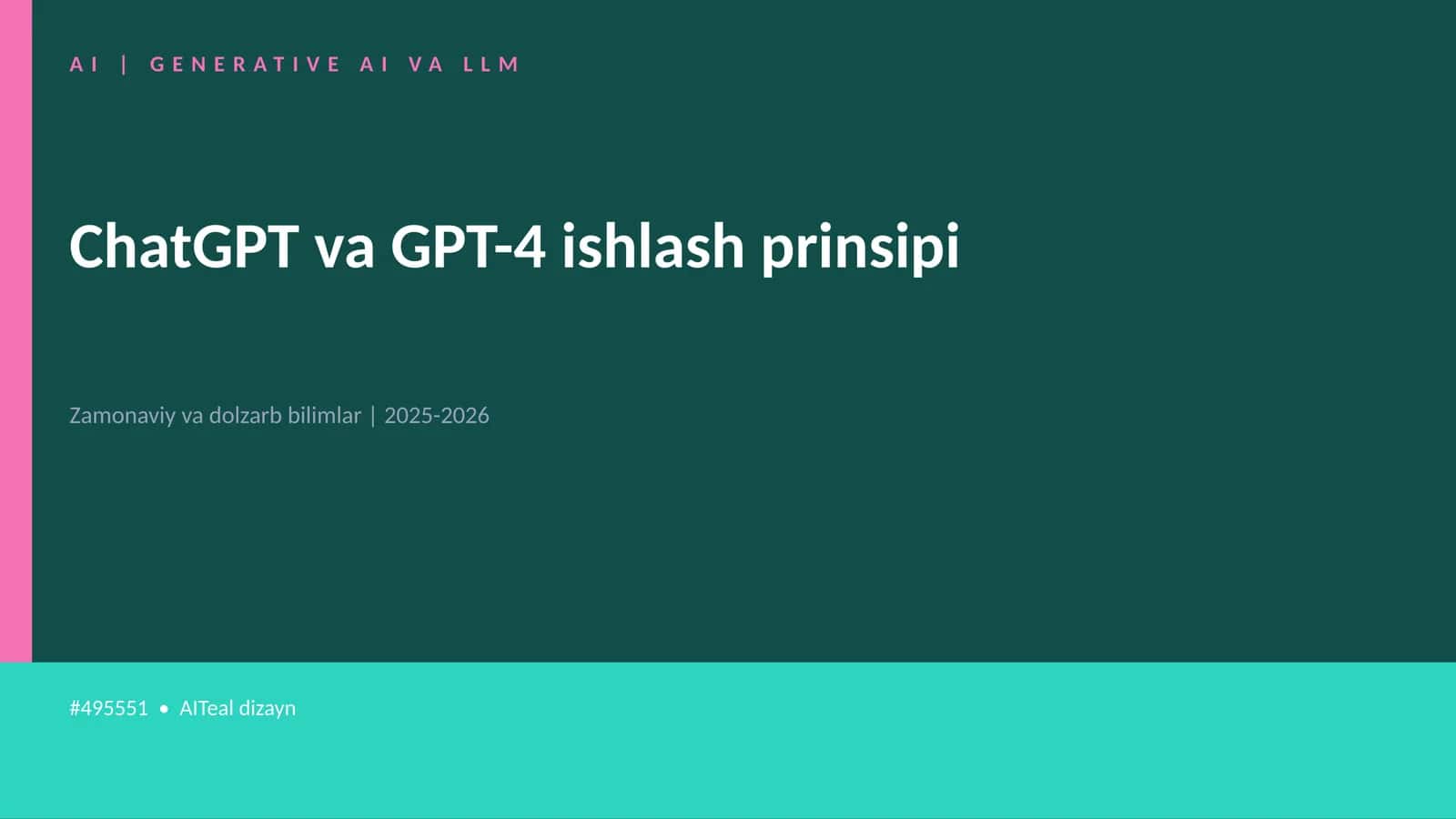 ChatGPT va GPT-4 ishlash prinsipi